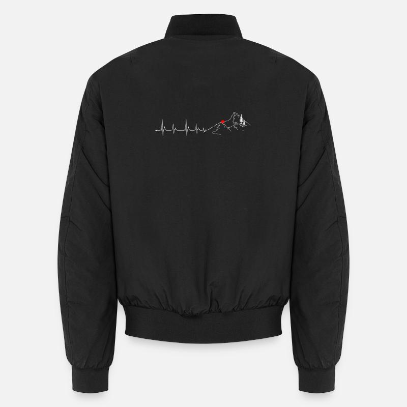 Summit Pulse Red Peak Unisex Bomber Jacket