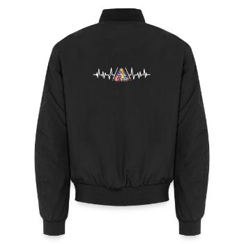 Poolbillardspieler Billard - Unisex Bomberjacke - Schwarz - Hinten - AI Model Male 185 light (185cm)