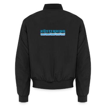 KÜSTENKIND - Unisex Bomberjacke - Schwarz - Hinten - AI Model Male 185 light (185cm)