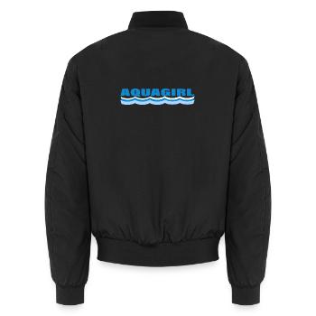 AQUAGIRL - Unisex Bomberjacke - Schwarz - Hinten - AI Model Male 185 light (185cm)