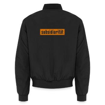 Explosion de couleurs abstraites sur toile - Bomber unisexe - noir - Dos - AI Model Male 185 light (185cm)
