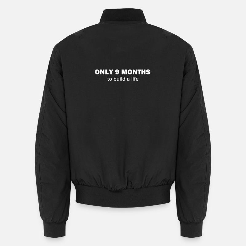 Lebensplan mit Motiv für 9 Monate Unisex Bomberjacke