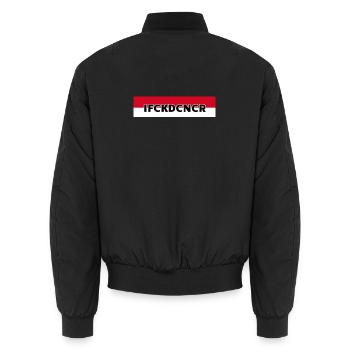 J’AI BAISÉ LE CANCER - Anneau de poitrine - Bomber unisexe - noir - Dos - AI Model Male 185 light (185cm)