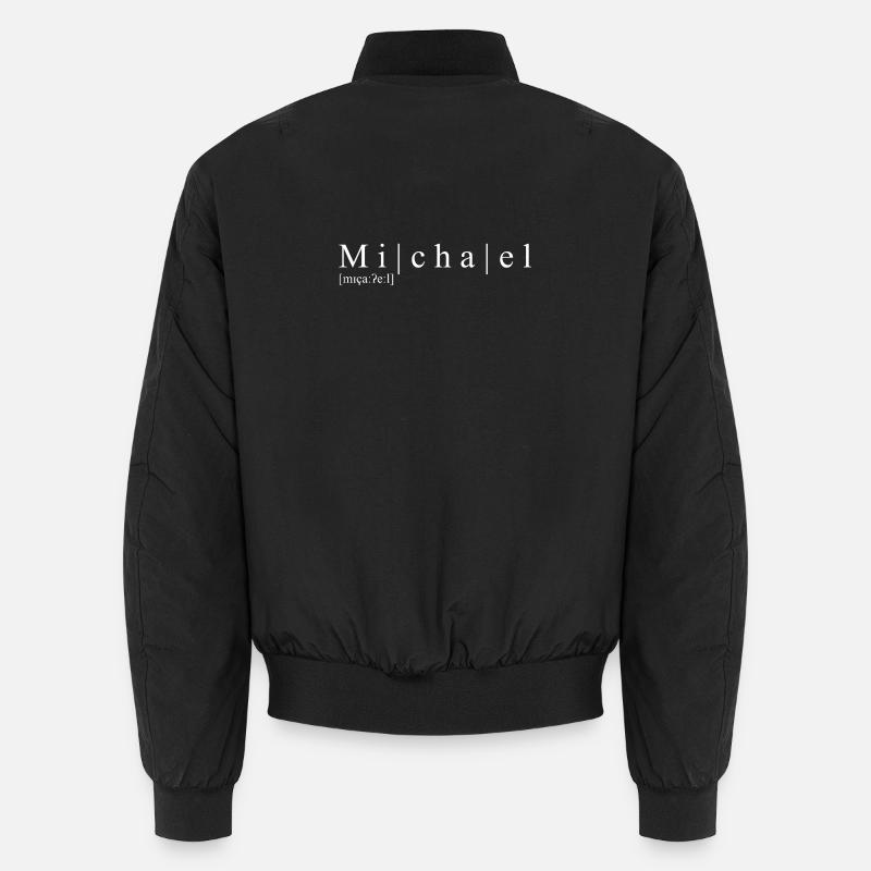 Name abstrakt Typografisch Schwarz - Unisex Bomberjacke - Schwarz