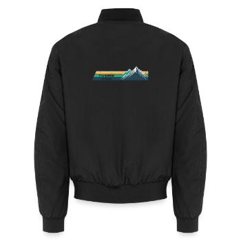 Sommet de la montagne Surmontez-le - Bomber unisexe - noir - Dos - AI Model Male 185 light (185cm)
