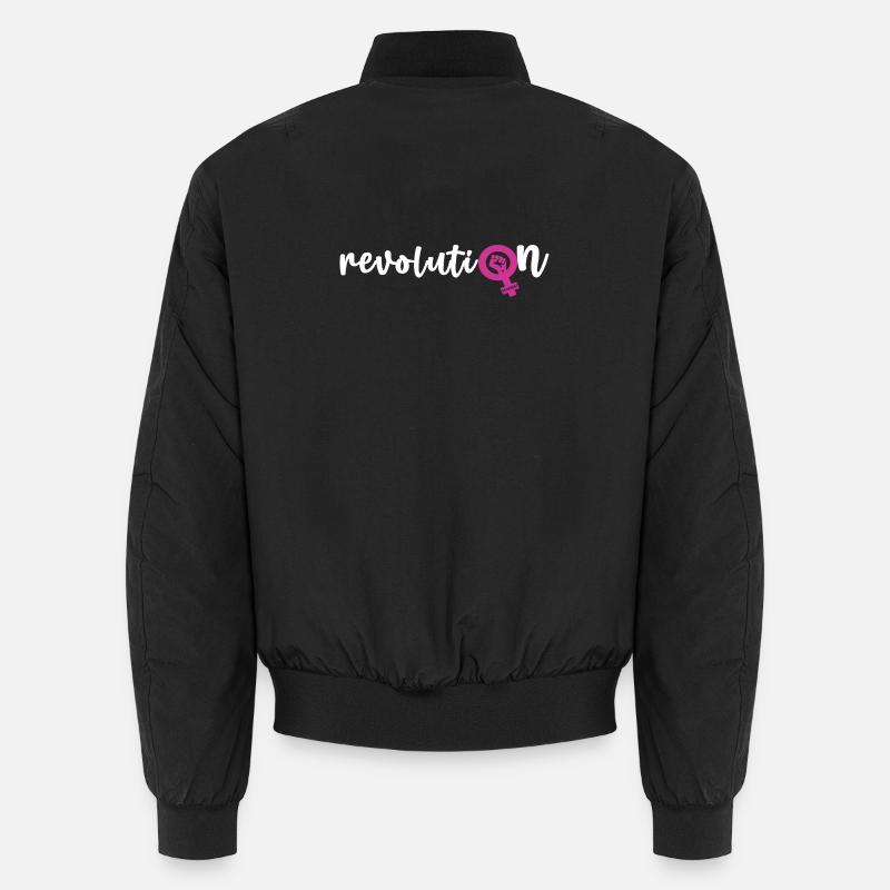 Revoluti♀n – Women's power - Unisex Bomber Jacket - black