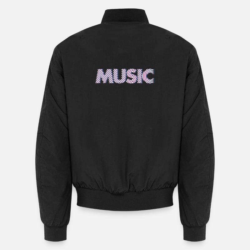 Musique 3D – Typographie moderne, Rétro Electro Design Bomber unisexe