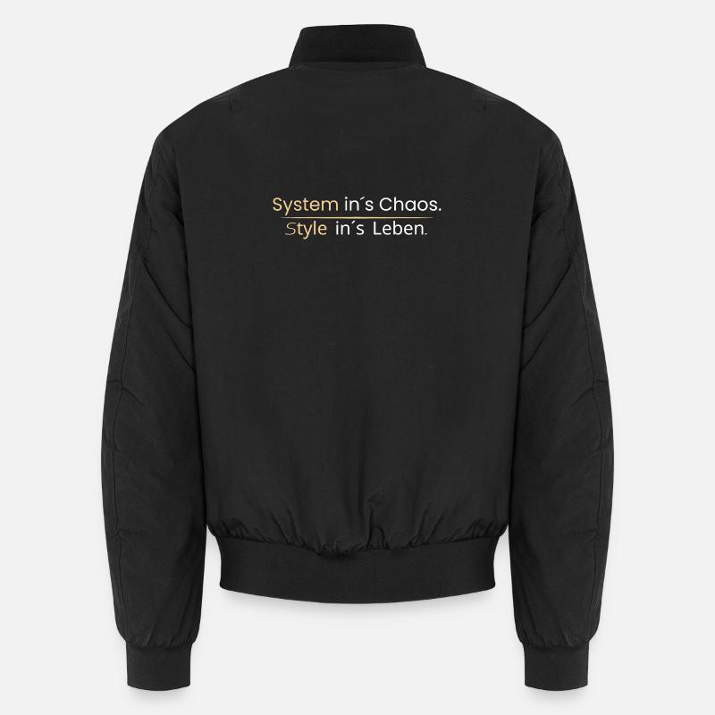 Systemins Chaos. Style ins Leben - Unisex Bomberjacke - Schwarz