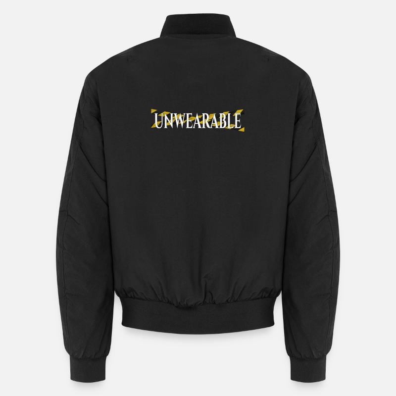Unwearable – Design statement avec ruban d’avertissement Bomber unisexe
