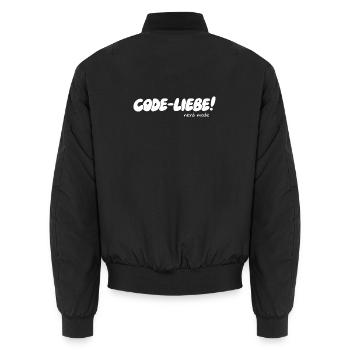 Code-Liebe – Nerd Mode On - Unisex Bomber Jacket - black - Back - AI Model Male 185 light (185cm)
