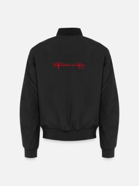 Rendsburg High Bridge Scribble Design – RD Skylin - Unisex Bomber Jacket - black