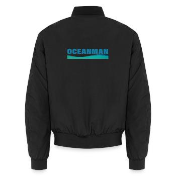 OCEANMAN - Bomber unisexe - noir - Dos - AI Model Male 185 light (185cm)