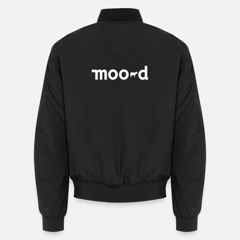 Mood Cow Pun Minimal Bomber unisexe