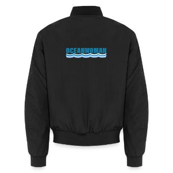 OCEANWOMAN - Unisex Bomberjacke - Schwarz - Hinten - AI Model Male 185 light (185cm)