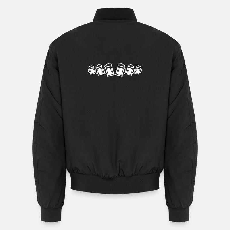 Bier Bierkrug - Unisex Bomberjacke - Schwarz