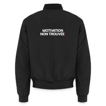 Motivation non trouvée - Bomber unisexe - noir - Dos - AI Model Male 185 light (185cm)