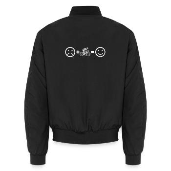 Idée cadeau pour un vélo de route avec vélo de route - Bomber unisexe - noir - Dos - AI Model Male 185 light (185cm)