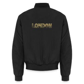 Londres Royaume-Uni, Angleterre Silhouette - Bomber unisexe - noir - Dos - AI Model Male 185 light (185cm)