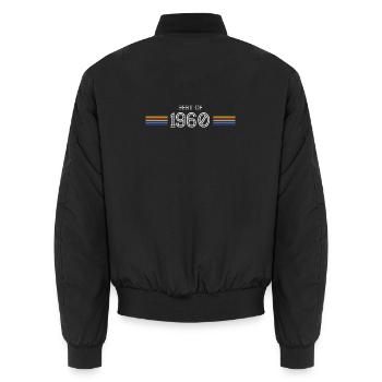 Best Of 1960 T-Shirt Cadeau Humour - Bomber unisexe - noir - Dos - AI Model Male 185 light (185cm)