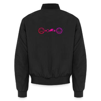 Gift idea for a diver with scuba diving - Unisex Bomber Jacket - black - Back - AI Model Male 185 light (185cm)