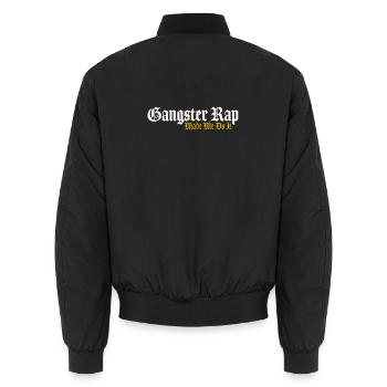 Gangster Rap Made Me Do It - Unisex Bomberjacke - Schwarz - Hinten - AI Model Male 185 light (185cm)