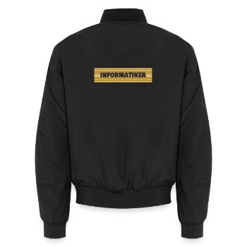 Geschenk für Informatiker - Unisex Bomberjacke - Schwarz - Hinten - AI Model Male 185 light (185cm)