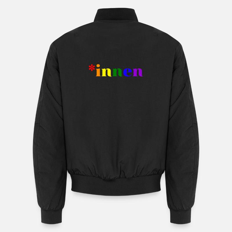 *innen Gendern - Unisex Bomberjacke - Schwarz