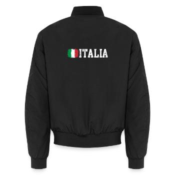 Drapeau de l’Italie - Bomber unisexe - noir - Dos - AI Model Male 185 light (185cm)