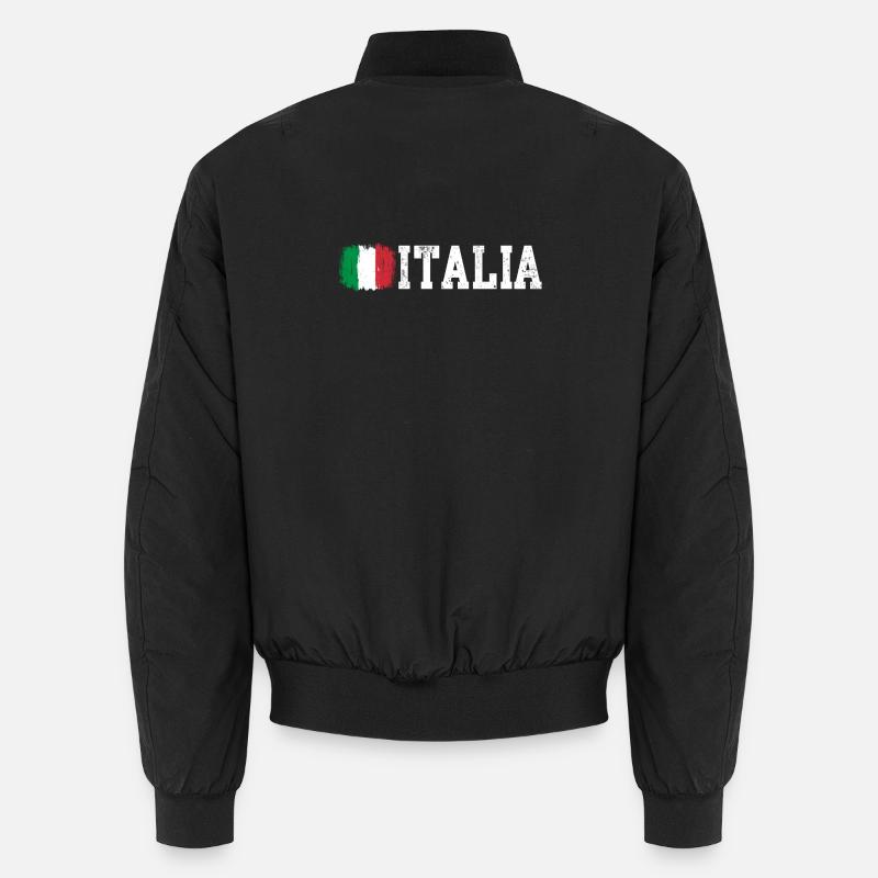 Italia flag - Unisex Bomber Jacket - black