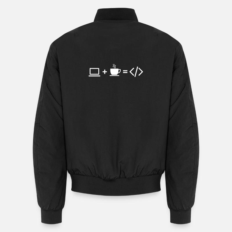 Café et informatique - Bomber unisexe - noir