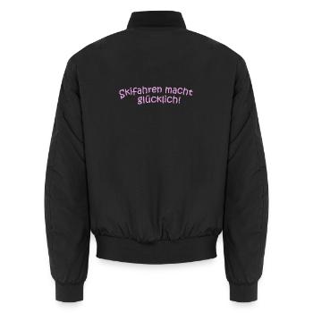 Skifahren glücklich - Unisex Bomberjacke - Schwarz - Hinten - AI Model Male 185 light (185cm)