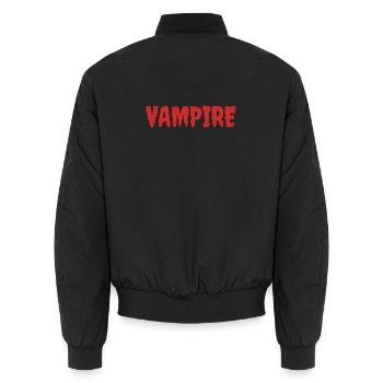 Vampire Silhouette Art T-Shirt Design - Bomber unisexe - noir - Dos - AI Model Male 185 light (185cm)
