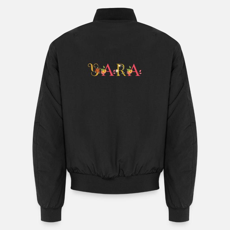 YARA Name mit Blumen geschmückt Unisex Bomberjacke