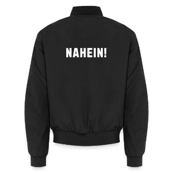 NAHEIN! Einfach nur NAHEIN! - Unisex Bomberjacke - Schwarz - Hinten - AI Model Male 185 light (185cm)