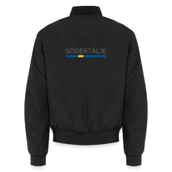 Drapeau de la Suède - Södertälje - Sverige - Schweden - Bomber unisexe - noir - Dos - AI Model Male 185 light (185cm)