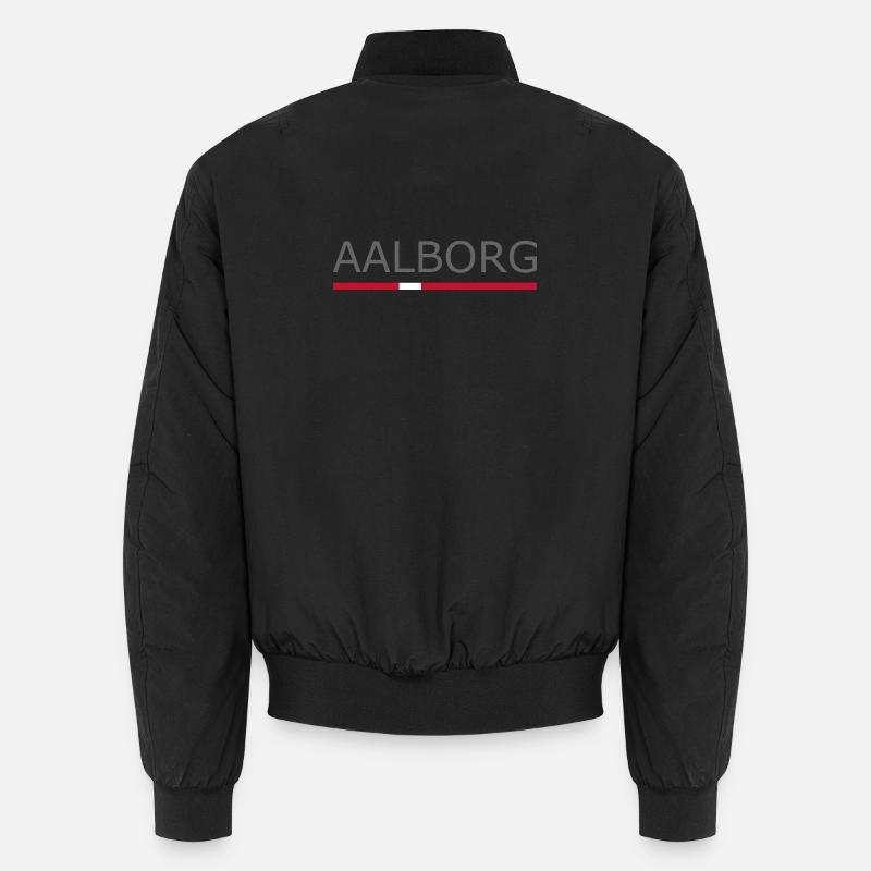 Aalborg - Denmark Flag - Dänemark Unisex Bomberjacke