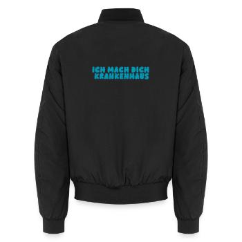 Ich mach dich Krankenhaus - Unisex Bomberjacke - Schwarz - Hinten - AI Model Male 185 light (185cm)