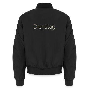 Duienstag - Unisex Bomberjacke - Schwarz - Hinten - AI Model Male 185 light (185cm)