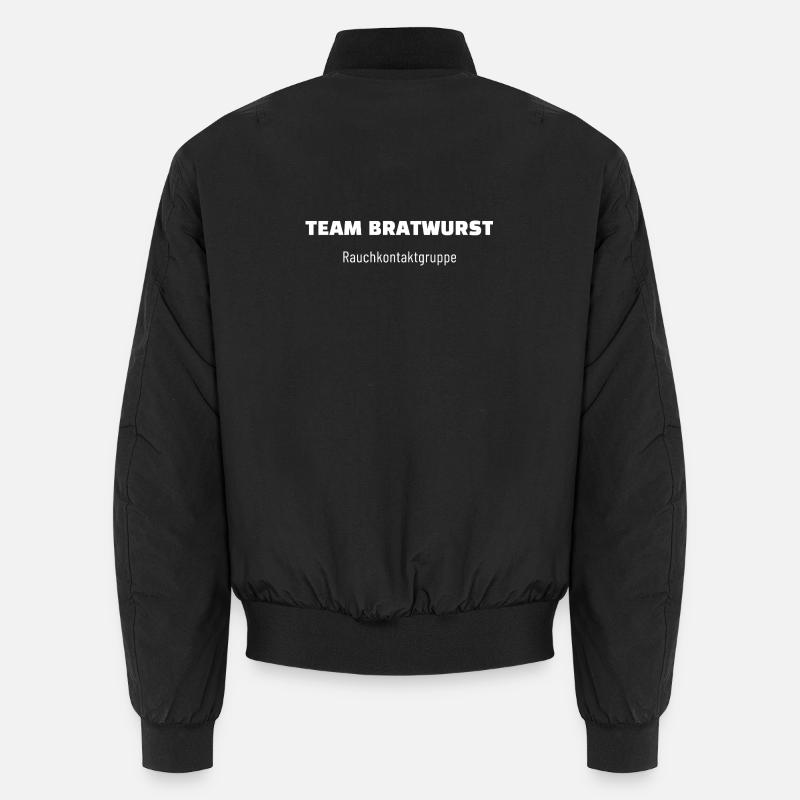 Team Bratwurst. Rauchkontaktgruppe. – Pegelfest. - Unisex Bomberjacke - Schwarz