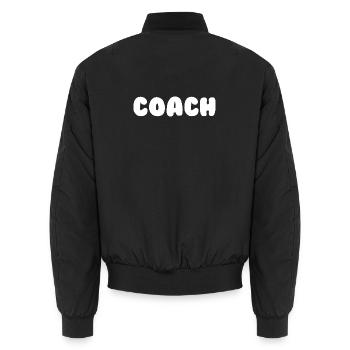 Coach Trainer Sport - Unisex Bomber Jacket - black - Back - AI Model Male 185 light (185cm)