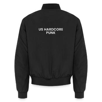 Punk hardcore américain - Bomber unisexe - noir - Dos - AI Model Male 185 light (185cm)