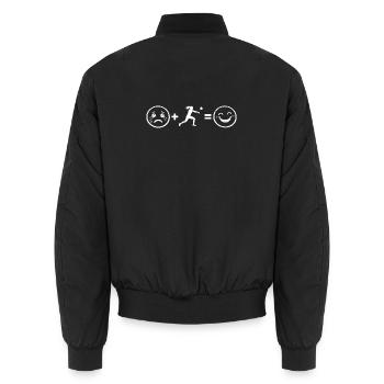 Die Ballsportlerinnen und Fistball passen zusammen - Unisex Bomberjacke - Schwarz - Hinten - AI Model Male 185 light (185cm)