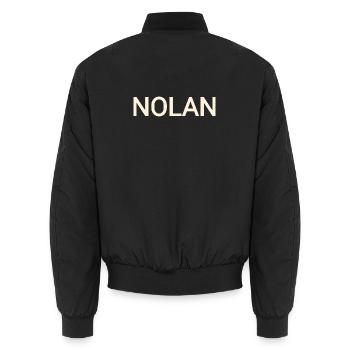 Nolan - Unisex Bomberjacke - Schwarz - Hinten - AI Model Male 185 light (185cm)