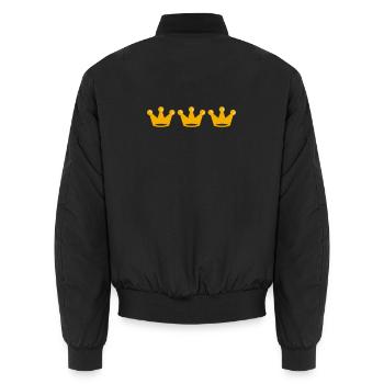 kronen - Unisex Bomberjacke - Schwarz - Hinten - AI Model Male 185 light (185cm)