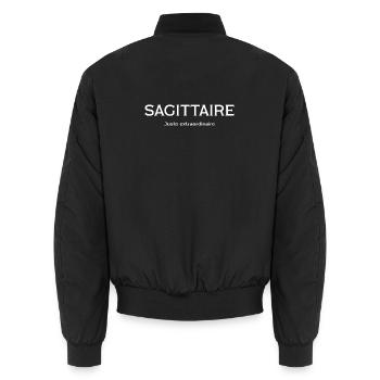 Sagittaire - Juste extraordinaire - Bomber unisexe - noir - Dos - AI Model Male 185 light (185cm)