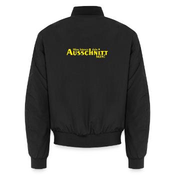 Hier könnte dein Ausschnitt sein - Unisex Bomberjacke - Schwarz - Hinten - AI Model Male 185 light (185cm)