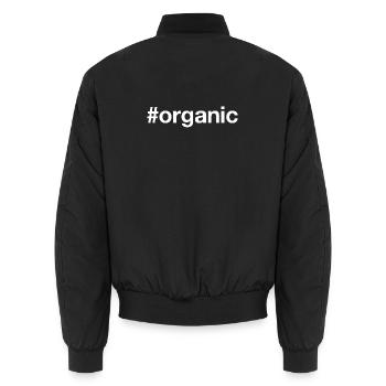 ORGANIC Hashtag - Unisex Bomberjacke - Schwarz - Hinten - AI Model Male 185 light (185cm)