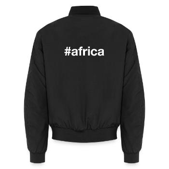 AFRICA Afrika - Unisex Bomberjacke - Schwarz - Hinten - AI Model Male 185 light (185cm)