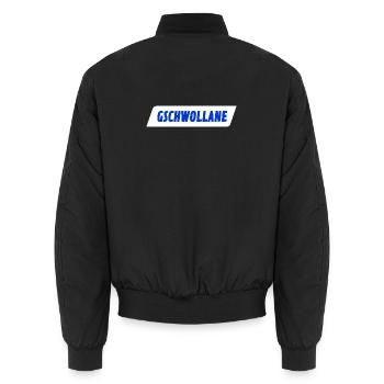 Bayerisches T-Shirt für Lebakas-Junkies - Unisex Bomberjacke - Schwarz - Hinten - AI Model Male 185 light (185cm)