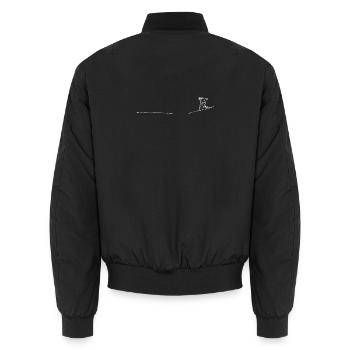 Snowbarderin (w) - Unisex Bomberjacke - Schwarz - Hinten - AI Model Male 185 light (185cm)